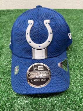 New Era Blue Indianapolis Colts Mesh 9FORTY Stretch-Snap Hat